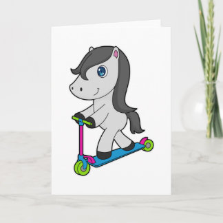 Horse Scooter Card