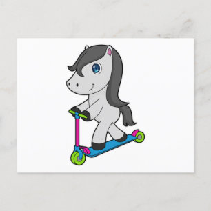 Horse Scooter Postcard