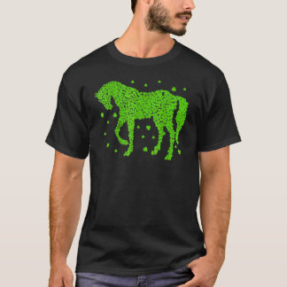 Horse Shamrock Horseback Riding Equestrian Patrick T-Shirt