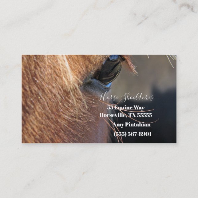 Horse Shoe Acres Business Card (Front)