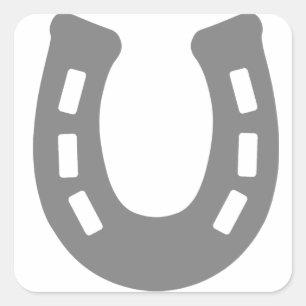Horse shoe. square sticker