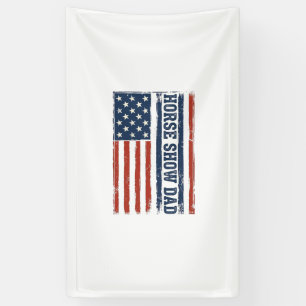 Horse Show Dad American Flag Vintage Shirt Design_ Banner