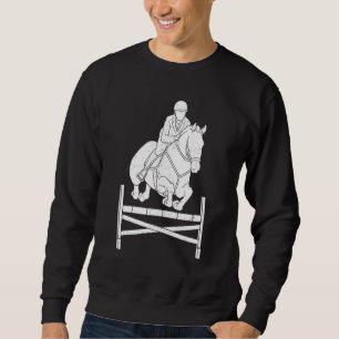 Horse Show Equestrian Jump Front Showjumping Compe Sweatshirt