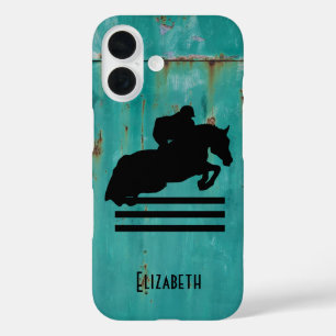 Horse Show Hunter Jumper Silhouette iPhone 16 Case