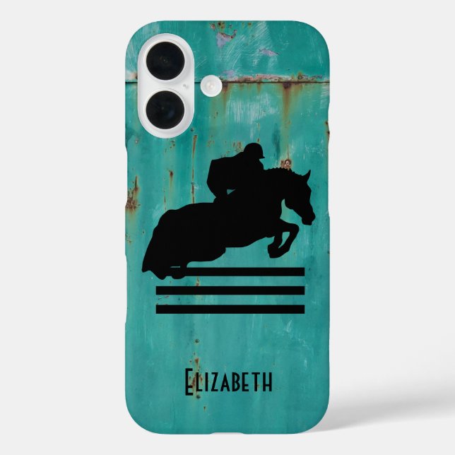 Horse Show Hunter Jumper Silhouette Case-Mate iPhone Case (Back)