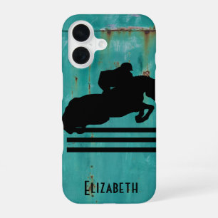 Horse Show Hunter Jumper Silhouette iPhone 16 Case