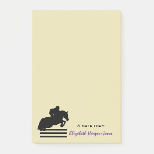 Horse Show Hunter Jumper Silhouette Post-it Notes