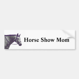 Horse Show Mom - English Bumper Sticker