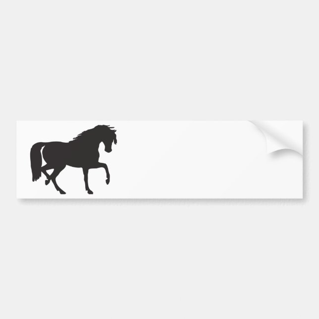 Horse Silhouette Bumper Sticker (Front)