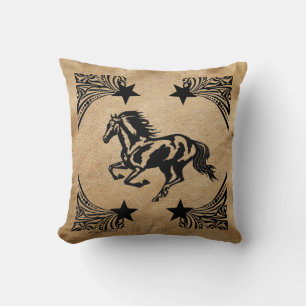 Horse Silhouette Throw Pillow
