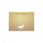 Horse Silhouette Your Name Dark Golden Background