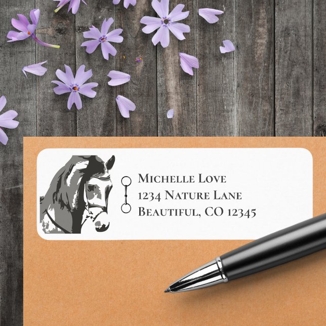 Horse Sketch and Snaffle Bit in Grey Address (Creator Uploaded)