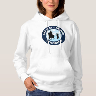 Horse Skijoring Winter Skiing Ski Jumping Sport Hoodie