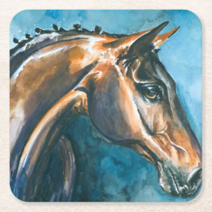 Horse Square Paper Coaster