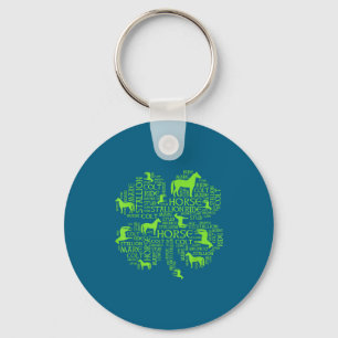 Horse St. Patrick's Day Iri-shirt - Clover Tee  Keychain