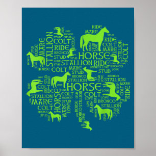 Horse St. Patrick's Day Iri-shirt - Clover Tee Poster