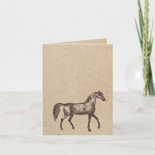 horse stamped card