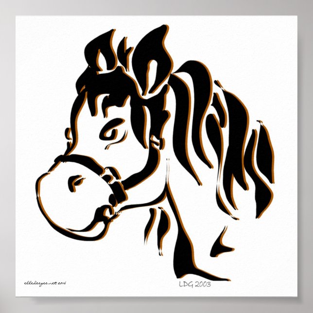 Horse Stencil Poster (Front)
