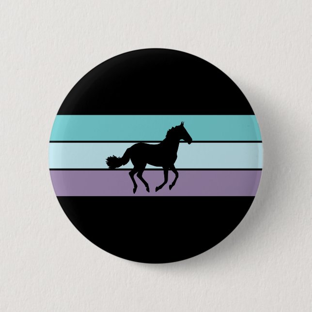Horse Stripes 2 Inch Round Button (Front)