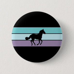 Horse Stripes 2 Inch Round Button