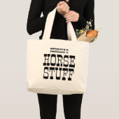Horse Stuff | Custom Name Equestrian Barn Large Tote Bag (Front (Product))