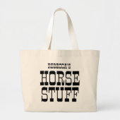 Horse Stuff | Custom Name Equestrian Barn Large Tote Bag (Front)