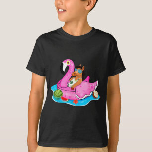 Horse Sungles Flamingo Float Summer Vacation T-Shirt
