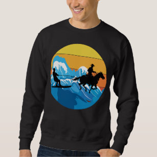 Horse Surfing Wakeboarding Water Skiing Sea Wave Sweatshirt