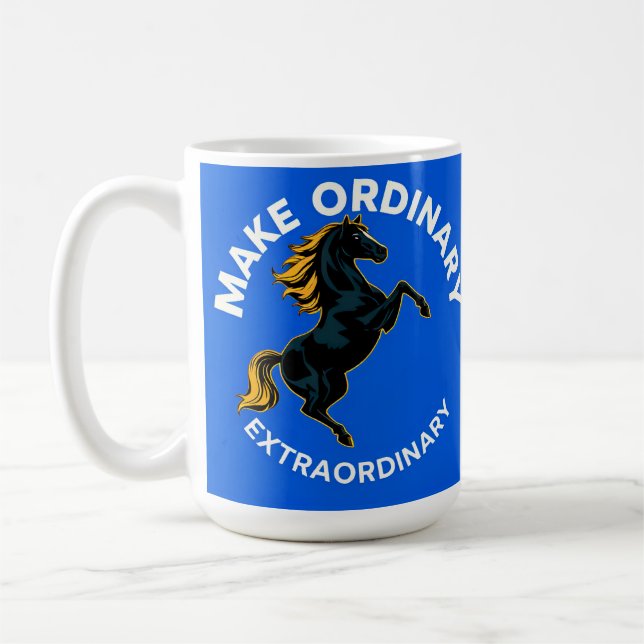 Horse Symbolizing Motivation Coffee Mug (Left)