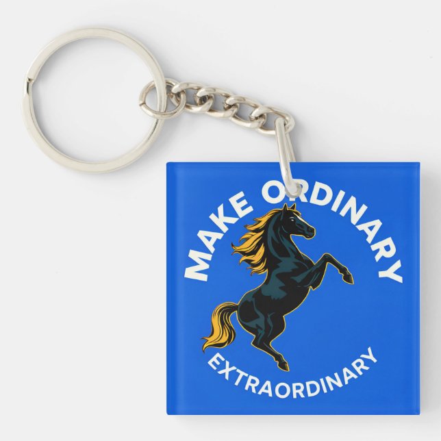 Horse Symbolizing Motivation Keychain (Front)