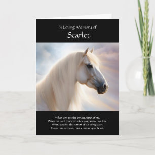 Horse Sympathy Custom Name and Photo Card