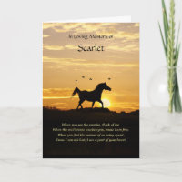 Horse Sympathy Custom Name with Beautiful Poem