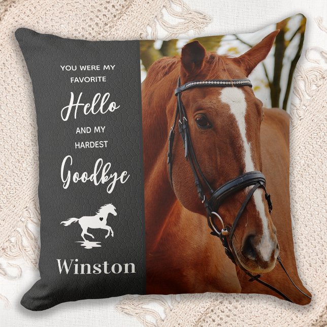 Horse Sympathy Quote - Horse Loss - Pet Memorial Throw Pillow (Creator Uploaded)