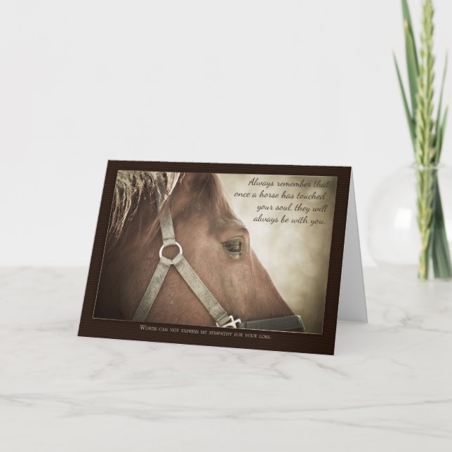 Horse Sympathy With Nice Words Card (Front)