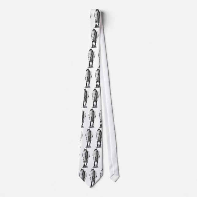 HORSE TAIL, BUTT TIE: PENCIL ART TIE (Front)