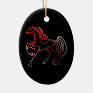 Horse Tails Ceramic Ornament