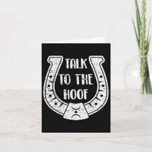 Horse Talk To The Hoof Riding Horseback Euqestrian Card