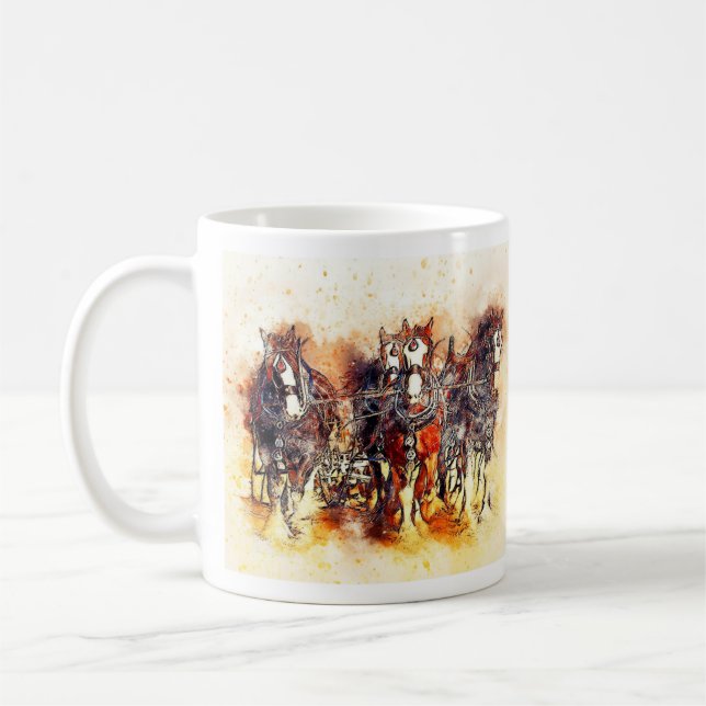 Horse Team Coffee Mug (Left)