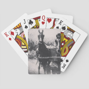 Horse Team #horse #amish Playing Cards