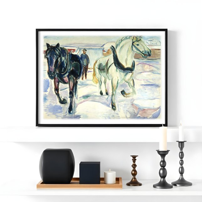 Horse Team in Snow Poster (Creator Uploaded)