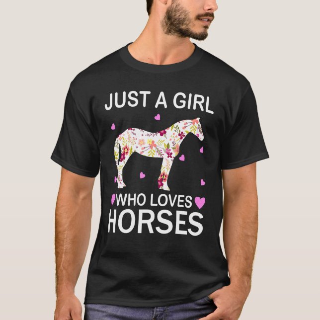 Horse Tee Just A Girl Who Loves Horses (Front)