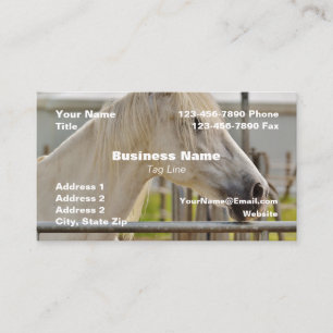 Horse Theme Business Card HAMbyWhiteGlove