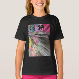 Horse Theme in Vivid Colours T-Shirt
