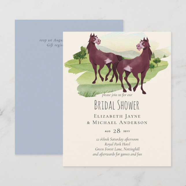 Horse Themed Country Western Rustic Wedding (Front/Back)