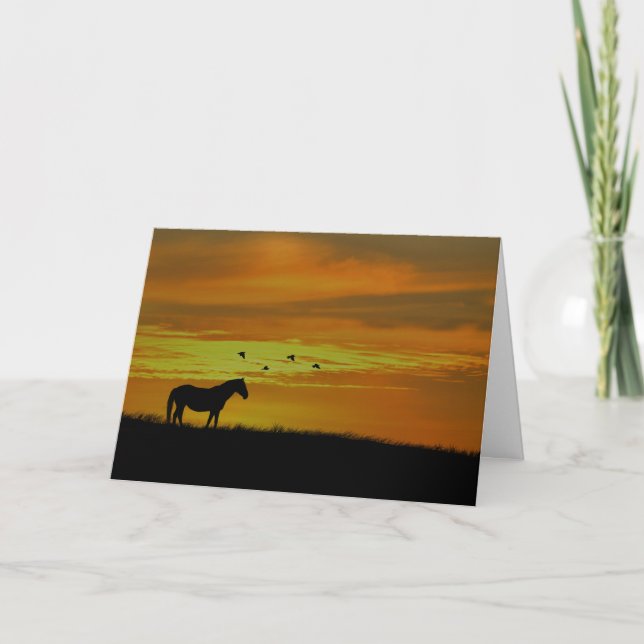 Horse Thinking of You Card (Front)