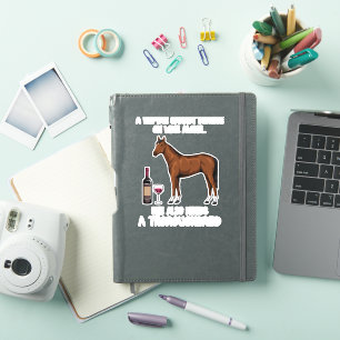 Horse Thoroughbred and wine funny man equestrian
