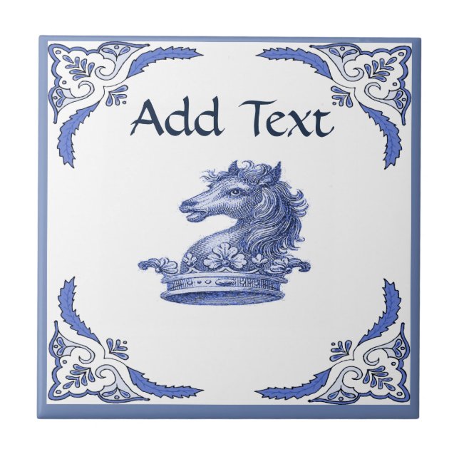 HORSE Tile, Dutch Look, Personalize Tile (Front)