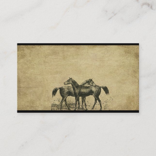Horse To Horse- Prim Biz Cards (Front)