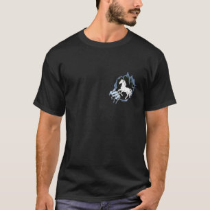 Horse Torn Shirt Ripped Graphic Pocket Minimalist 