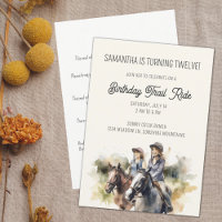 Horse Trail Ride Equestrian Birthday Party